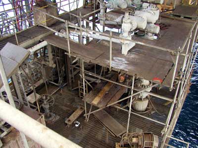 ALBA 'A' - Main Deck demolition work